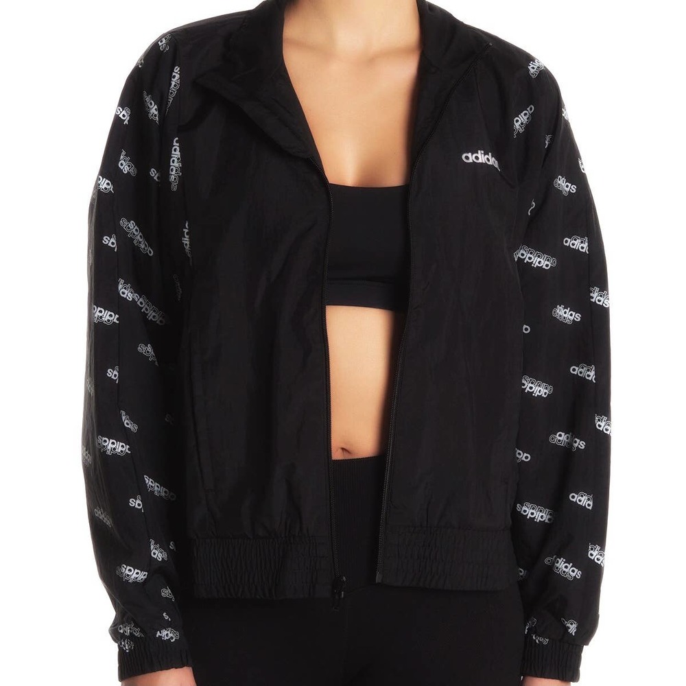 🖤WMNS LOGO TRACK JACKET BLK/WHT adidas